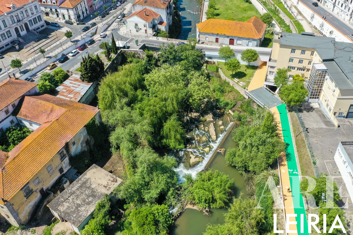 Zona del río Lis en Leiria