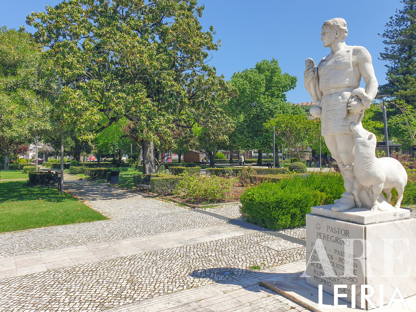 Jardim Luís de Camões au bord de la rivière Lis à Leiria