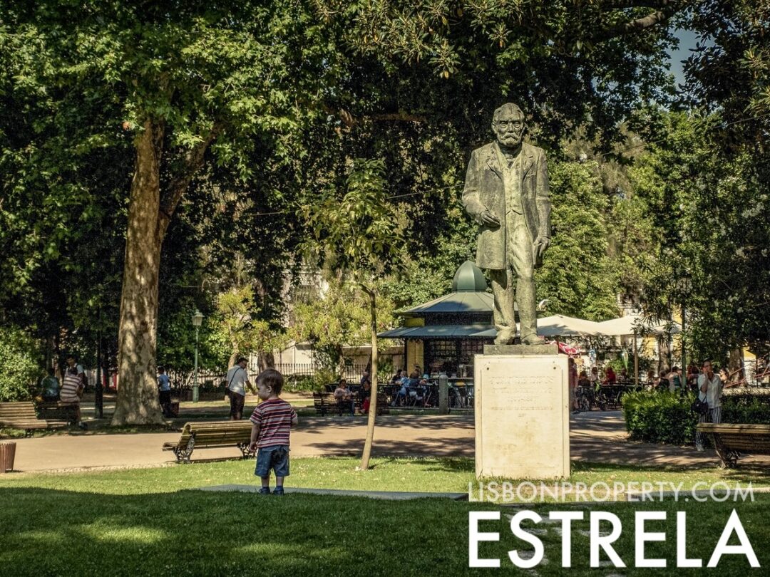 Estrela 11 Estrela is a historic and lively neighborhood in Lisbon where you can see beautiful old buildings and quiet, tree-lined streets all in one place. It is home to the impressive Basilica of Estrela and Jardim da Estrela, a lovely garden where people often enjoy relaxing and having picnics. The area is mostly residential, yet it also has small shops, cafes, and fun spots that bring the community together.