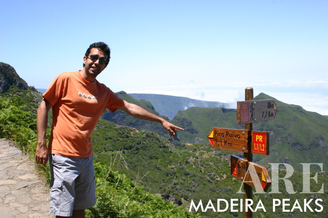 Roger Tavares, a local from the island of Madeira during his hikes to PR 1.2 Vereda do Pico Ruivo, one of the most popular hiking trail in Madeira. This trail takes you to Pico Ruivo, which is the highest peak on the island at 1,862 meters tall. Hikers love this trail because of the amazing views and the different types of landscapes you can see along the way.