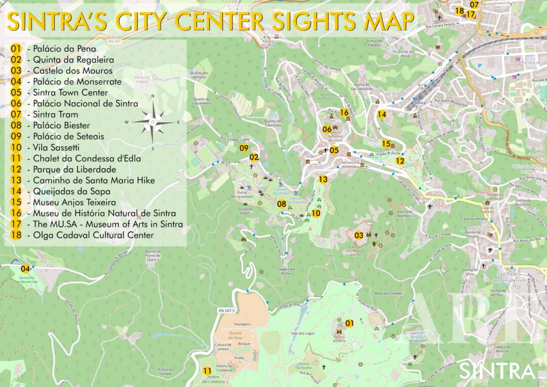 <em>Sintra's town center map</em>