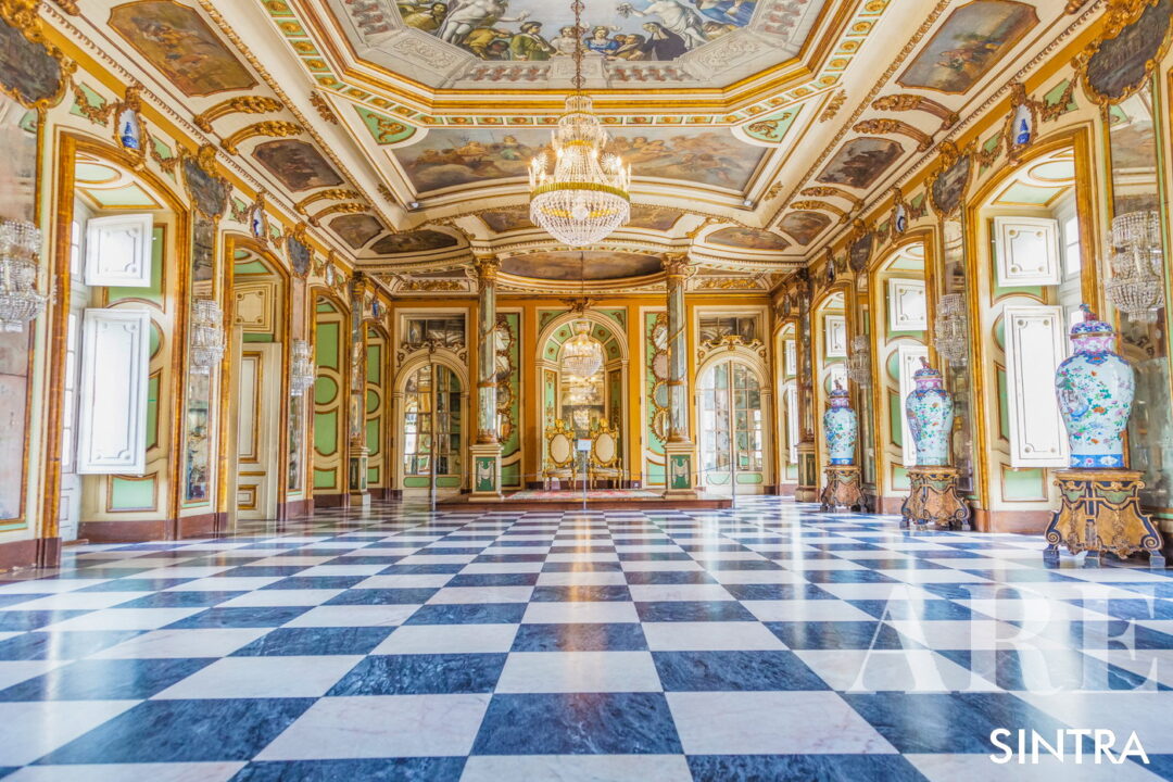 <em>Queluz National Palace</em><br>The Hall of Ambassadors in Queluz National Palace. Sometimes called the throne room or the Hall of Mirrors.