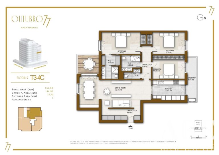 Apartment for sale in Saldanha, Lisbon