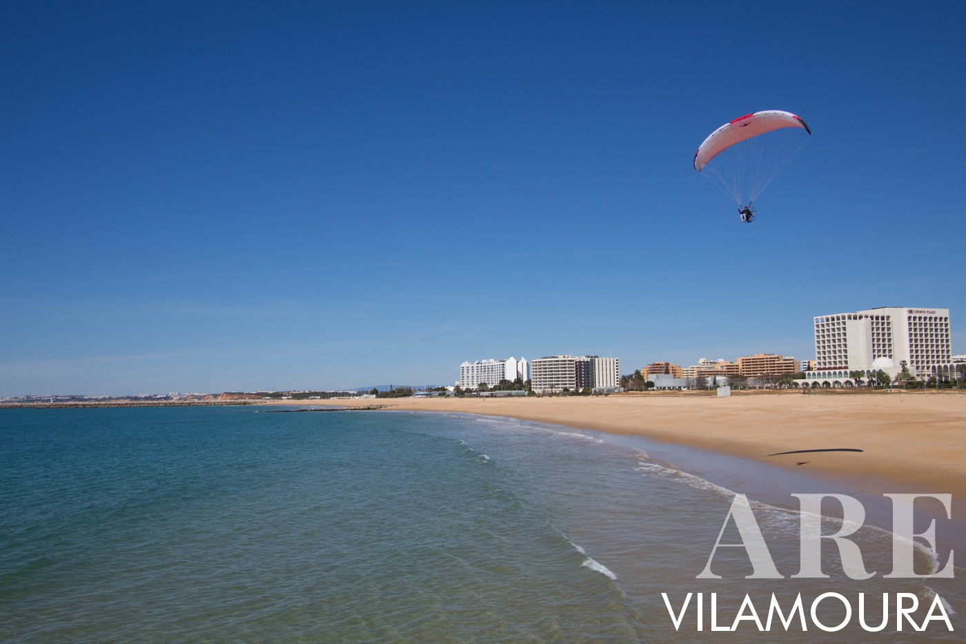 <em>Off-Season Aerial Adventure</em><br>Motor Paragliding over Vilamoura Beach, with Iconic Hotels and Town Center in View