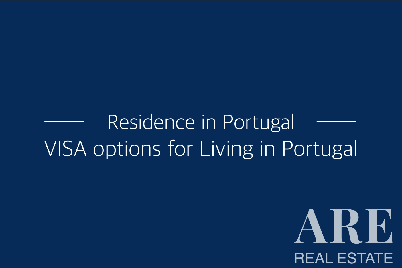 Visas para vivir en Portugal